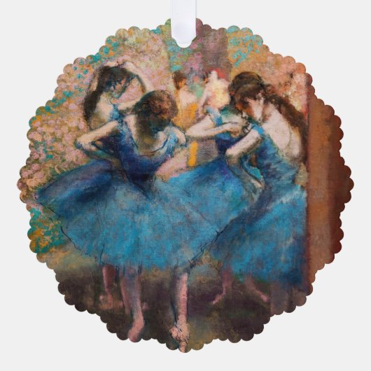 Edgar Degas - Dancers in blauw Ornament Kaart (Voorkant)