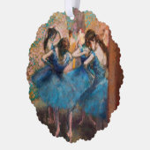 Edgar Degas - Dancers in blauw Ornament Kaart (Links)