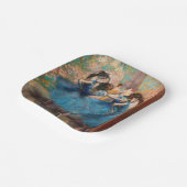 Edgar Degas - Dancers in blauw Papieren Bordje (Gebogen)