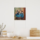 Edgar Degas - Dancers in blauw Poster (Keuken)