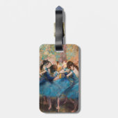 Edgar Degas - Dancers in blauw - QR-code Bagagelabel (Achterkant verticaal)