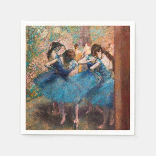 Edgar Degas - Dancers in blauw Servet (Voorkant)