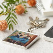 Edgar Degas - Dancers in blauw Sleutelhanger (Zijkant)