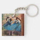 Edgar Degas - Dancers in blauw Sleutelhanger (Achterkant)