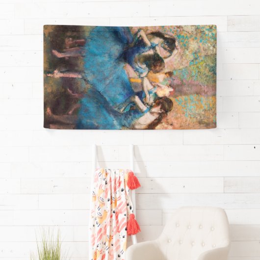 Edgar Degas - Dancers in blauw Spandoek (Insitu)