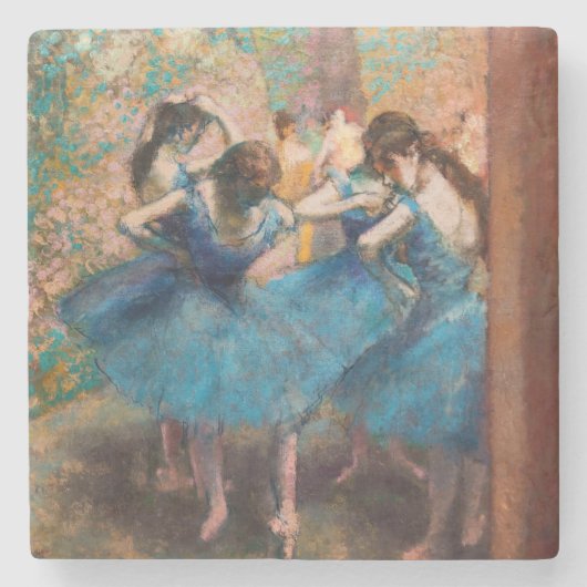 Edgar Degas - Dancers in blauw Stenen Onderzetter (Voorkant)