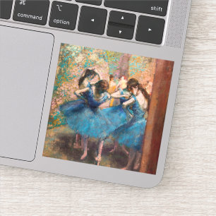 Edgar Degas - Dancers in blauw Sticker