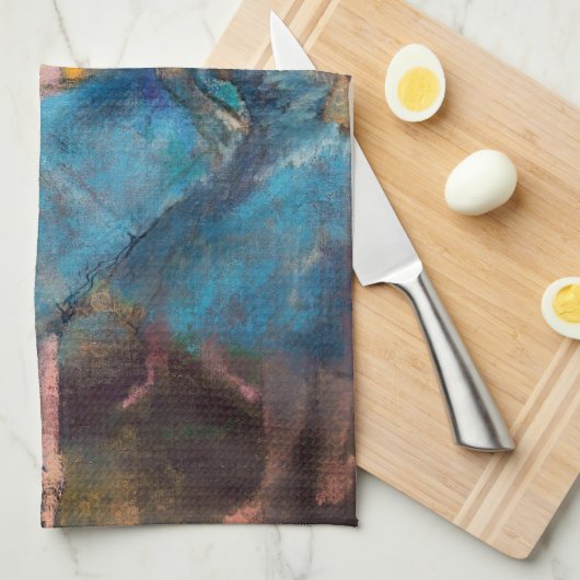 Edgar Degas - Dancers in blauw Theedoek (Quarter Fold)