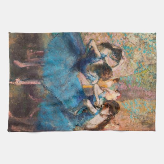 Edgar Degas - Dancers in blauw Theedoek (Horizontaal)