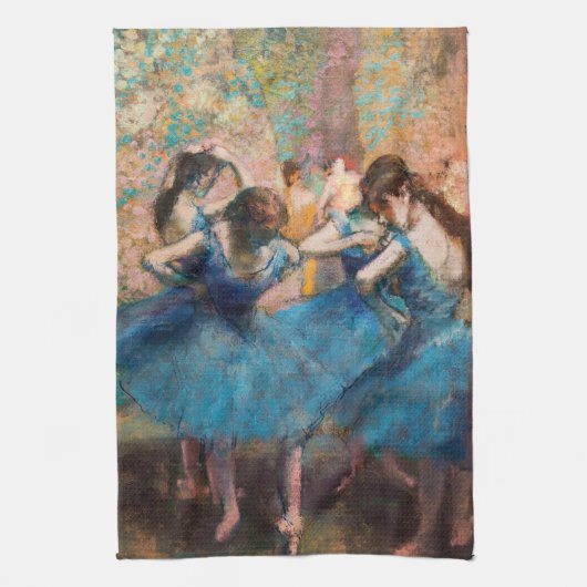 Edgar Degas - Dancers in blauw Theedoek (Verticaal)