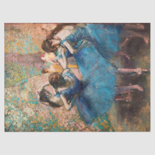 Edgar Degas - Dancers in blauw Tissuepapier (Voorkant)