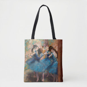 Edgar Degas - Dancers in blauw Tote Bag
