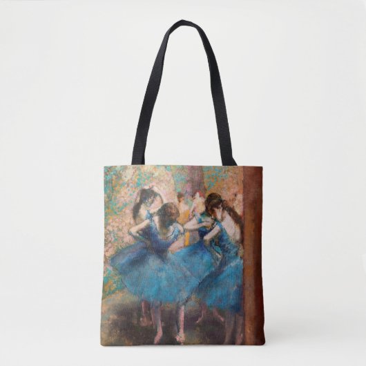 Edgar Degas - Dancers in blauw Tote Bag (Voorkant)