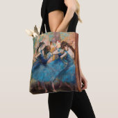 Edgar Degas - Dancers in blauw Tote Bag (Dichtbij)