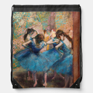 Edgar Degas - Dancers in blauw Trekkoord Rugzakje