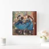Edgar Degas - Dancers in blauw Vierkante Klok (Huis)