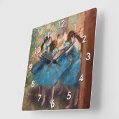 Edgar Degas - Dancers in blauw Vierkante Klok (Hoek)