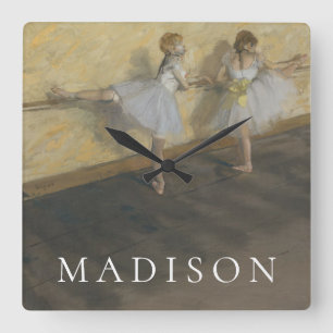 Edgar Degas Dancers in de Barre Vierkante Klok