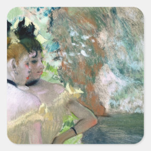 Edgar Degas   Dancers in de Wings Vierkante Sticker