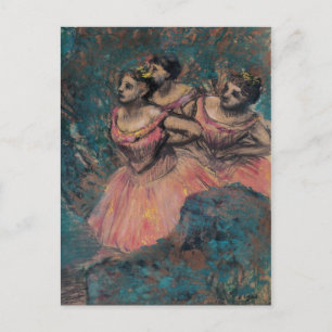 Edgar Degas   Dancers in rode kostuums Briefkaart