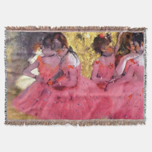 Edgar Degas - Dancers in roze - Ballet Dance Lover Deken (Voorkant)