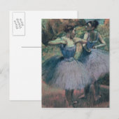 Edgar Degas | Dancers in Violet Briefkaart (Voorkant / Achterkant)