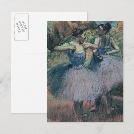 Edgar Degas | Dancers in Violet Briefkaart (Voorkant / Achterkant)
