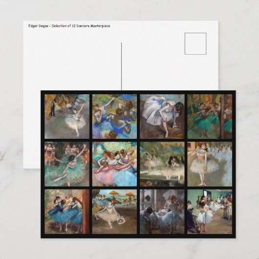 Edgar Degas - Dancers Masterpart Selection Briefkaart (Voorkant / Achterkant)