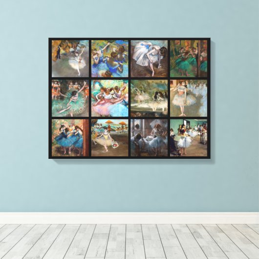 Edgar Degas - Dancers Masterpart Selection Canvas Afdruk (Insitu (Houten vloer))
