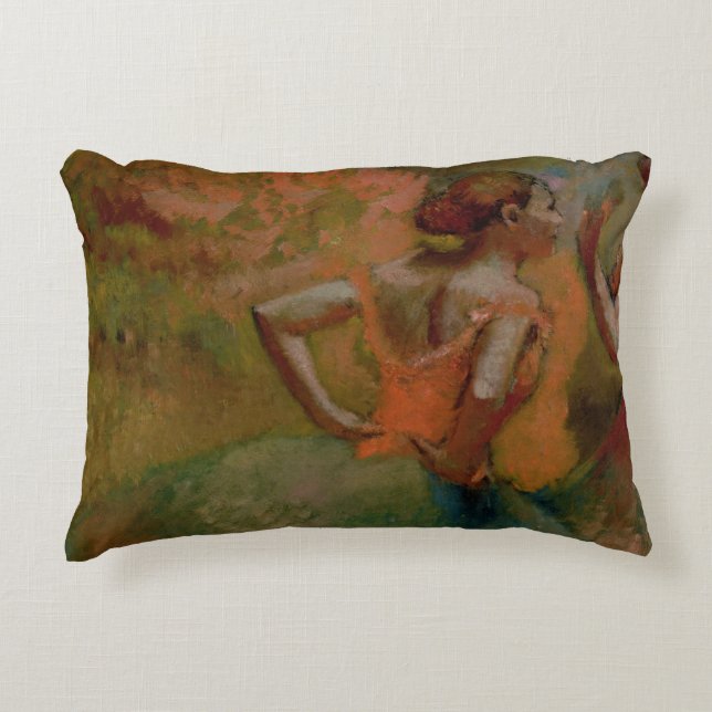 Edgar Degas | Dancers met groene rokken Decoratief Kussen (Voorkant)