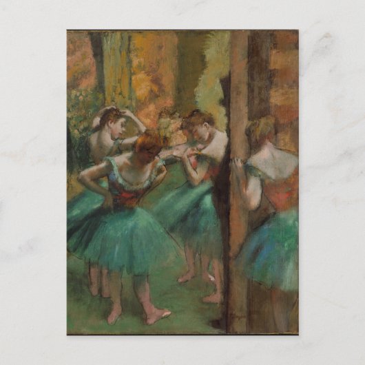 Edgar Degas Dancers Pink en Green Briefkaart (Voorkant)