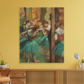 Edgar Degas Dancers Pink en Green Canvas Afdruk (Insitu (Woonkamer))