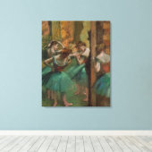 Edgar Degas Dancers Pink en Green Canvas Afdruk (Insitu (Houten vloer))