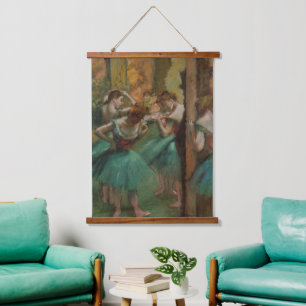 Edgar Degas Dancers Pink en Green Hangend Wandkleed