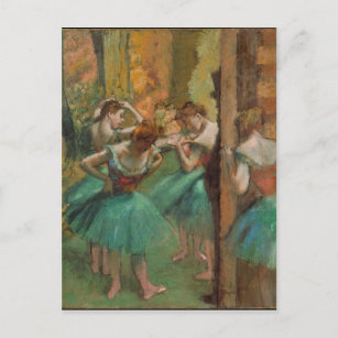 Edgar Degas Dancers Pink en Green Impressionist Briefkaart