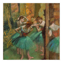 Edgar Degas Dancers Pink en Green Impressionist