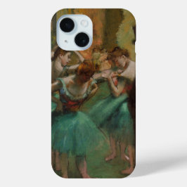 Edgar Degas Dancers Pink en Green iPhone Case