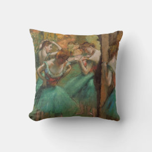 Edgar Degas Dancers Pink en Green Kussen