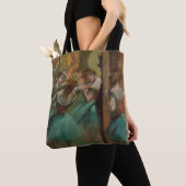 Edgar Degas Dancers Pink en Green Tote Bag (Dichtbij)