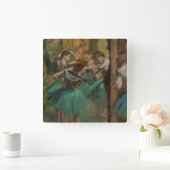 Edgar Degas Dancers Pink en Green Vierkante Klok (Huis)