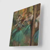 Edgar Degas Dancers Pink en Green Vierkante Klok (Hoek)