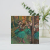 Edgar Degas - Dancers, Roze en Groen Bedankkaart (Staand voorkant)
