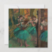 Edgar Degas - Dancers, Roze en Groen Bedankkaart (Voorkant)
