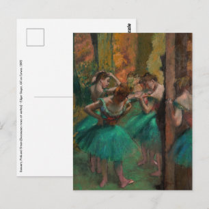 Edgar Degas - Dancers, Roze en Groen Briefkaart