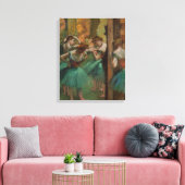 Edgar Degas Dancers Roze en Groen Canvas Afdruk (Insitu (Woonkamer))