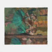 Edgar Degas - Dancers, Roze en Groen Fleece Deken (Voorkant (Horizontaal))