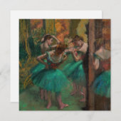 Edgar Degas - Dancers, Roze en Groen Kaart (Voorkant / Achterkant)