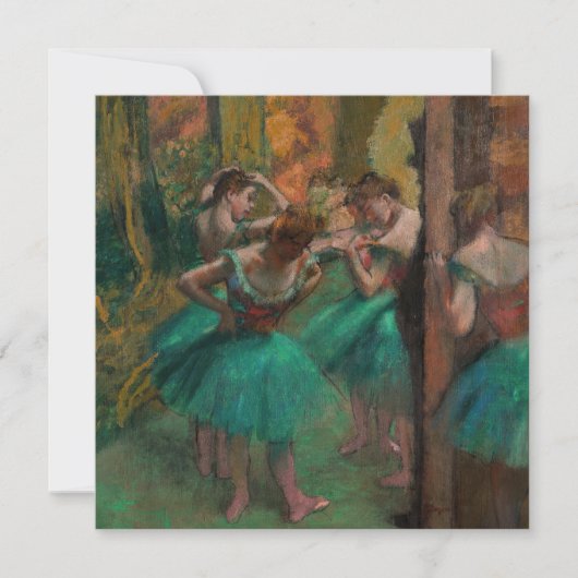 Edgar Degas - Dancers, Roze en Groen Kaart (Voorkant)