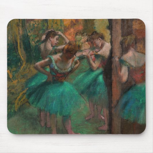 Edgar Degas - Dancers, Roze en Groen Muismat (Voorkant)