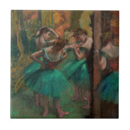 Edgar Degas - Dancers, Roze en Groen Tegeltje